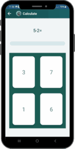AphasiaAid arithmetic exercise for aphasia patients - simple addition and subtraction tasks to rebuild number comprehension after stroke